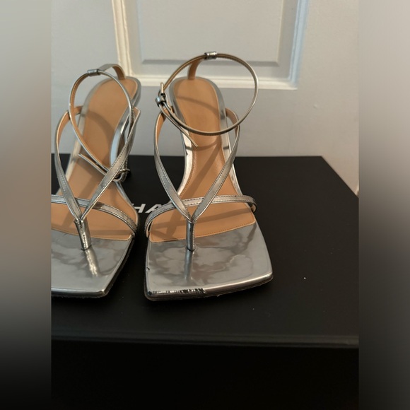 Bottega Veneta Stretch Strap Sandals in Silver - Picture 4 of 11